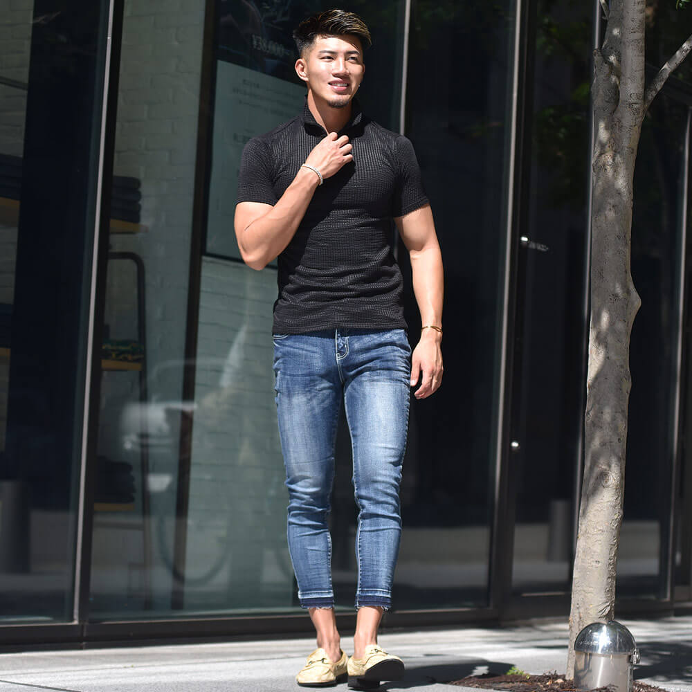 簡単センスありポロシャツコーデ