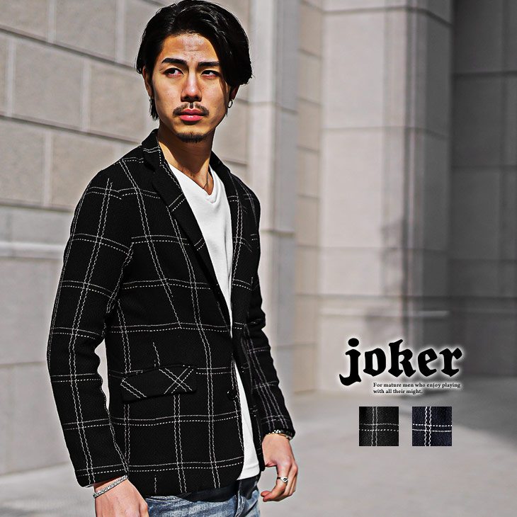 チェックテーラードジャケット