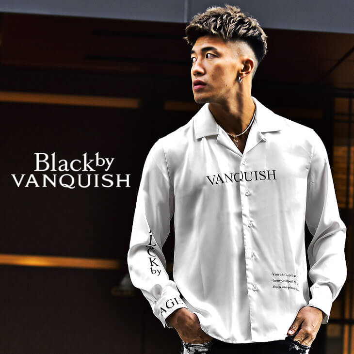 英字長袖シャツ