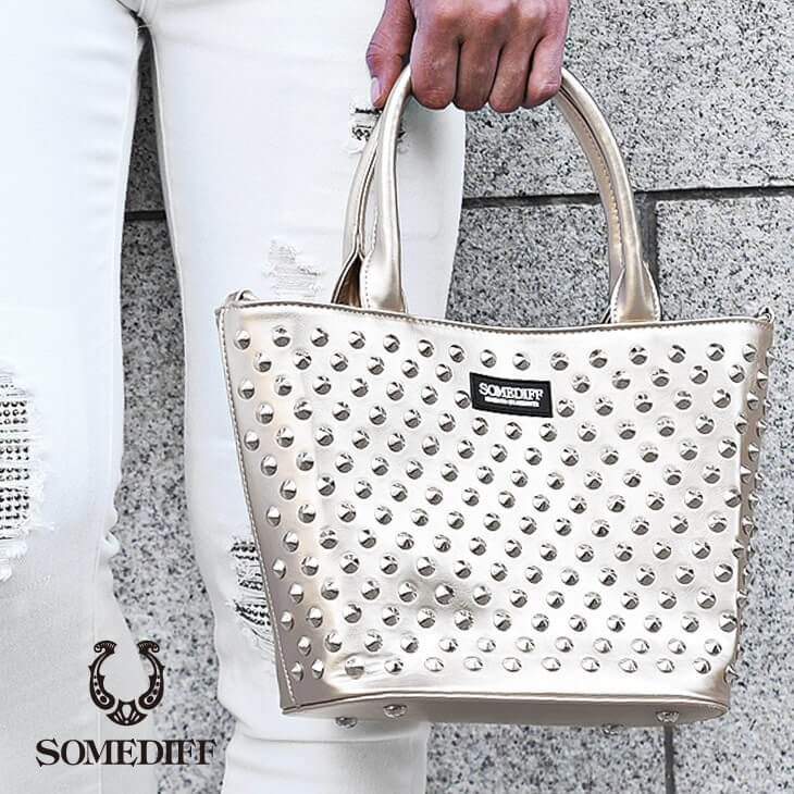 スタッズミニトートバッグ