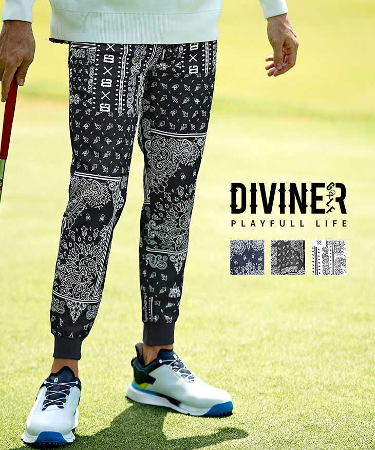 【DIVINER GOLF】ペイズリージョガーパンツ