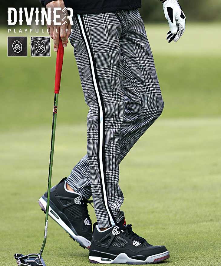 チェック＆千鳥パンツ