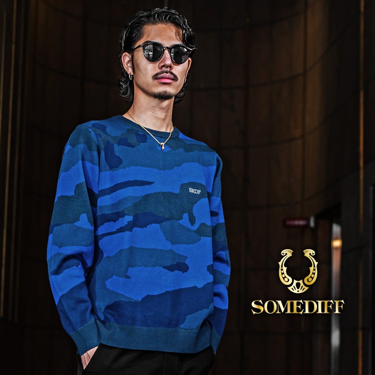 カモ柄スプリングニット