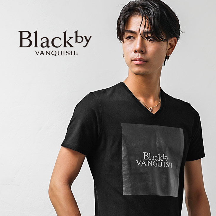 ロゴプリントVネックTシャツ