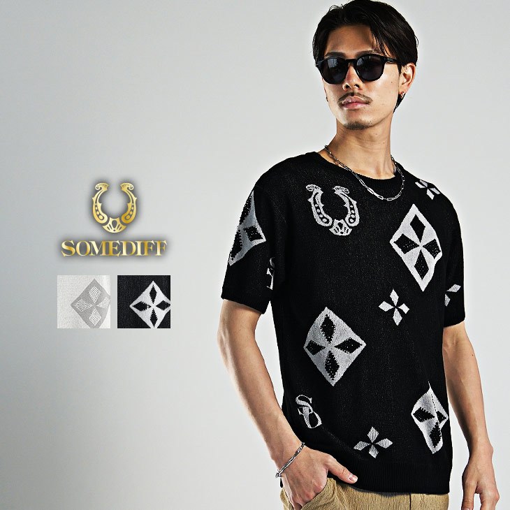 ラインストーンサマーニット