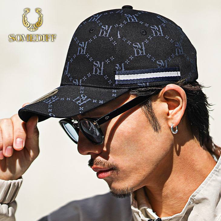 SOMEDIFF/サムディフ サイドテープ総柄キャップ