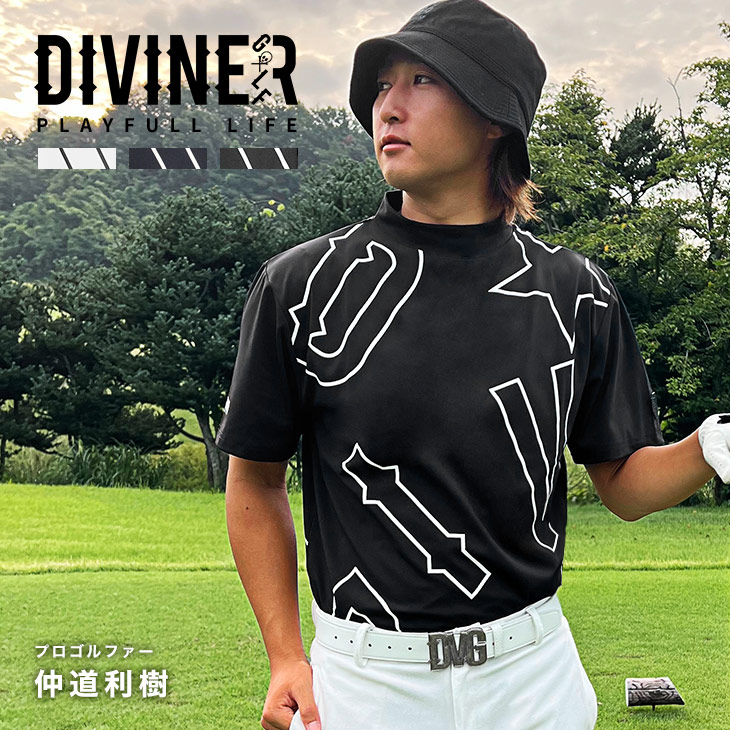ビックロゴ半袖モックネックＴシャツ