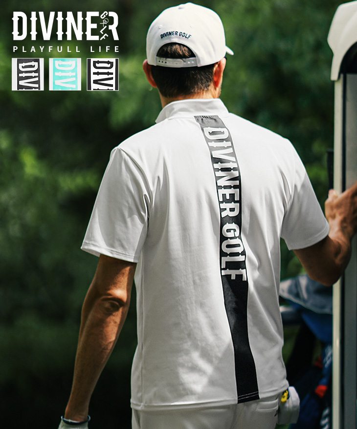 【GOLF】バックラインハーフジップ半袖モックネック