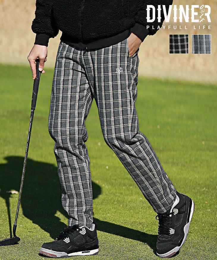 チェックパンツ