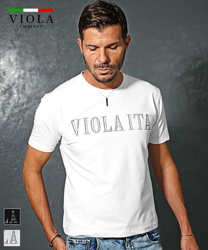 プリントクルーネック半袖Tシャツ