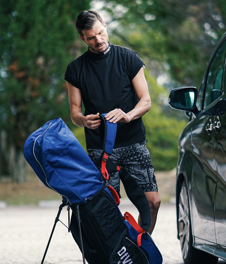 ペイズリー柄ハーフパンツ_コーデ2