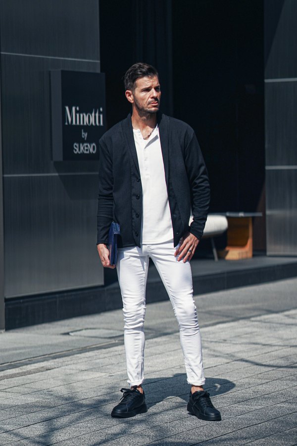 サマーリゾートショールカーディガン\ブラック_1