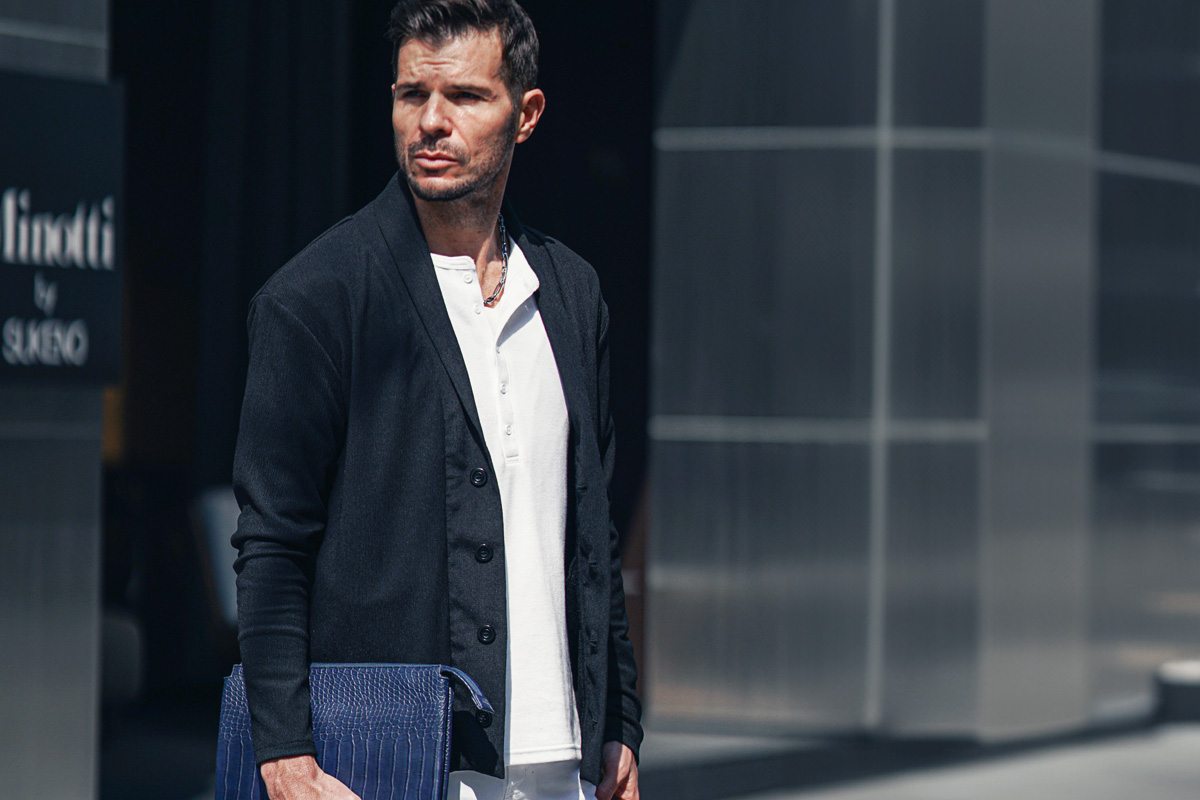 サマーリゾートショールカーディガン\ブラック_3