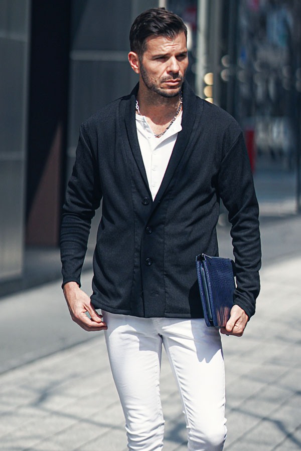 サマーリゾートショールカーディガン\ブラック_2