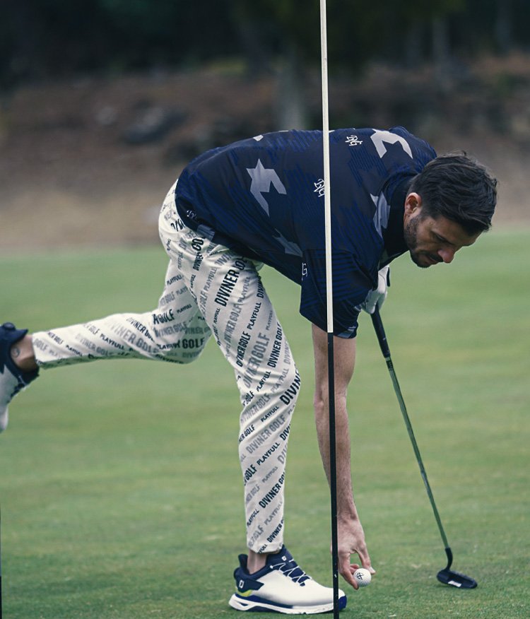 チドリ柄ポロシャツ_コーデ1