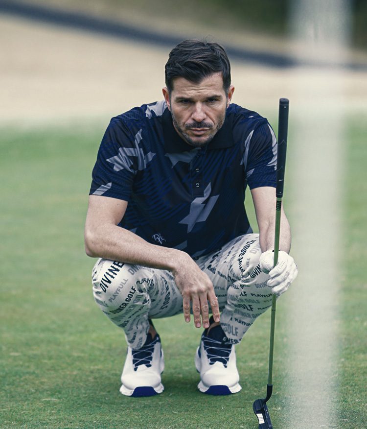 チドリ柄ポロシャツ_コーデ2