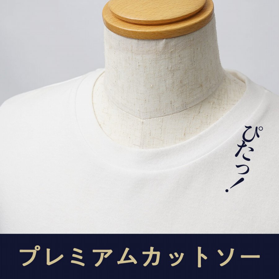 プレミアムカットソーのしっかりした襟元