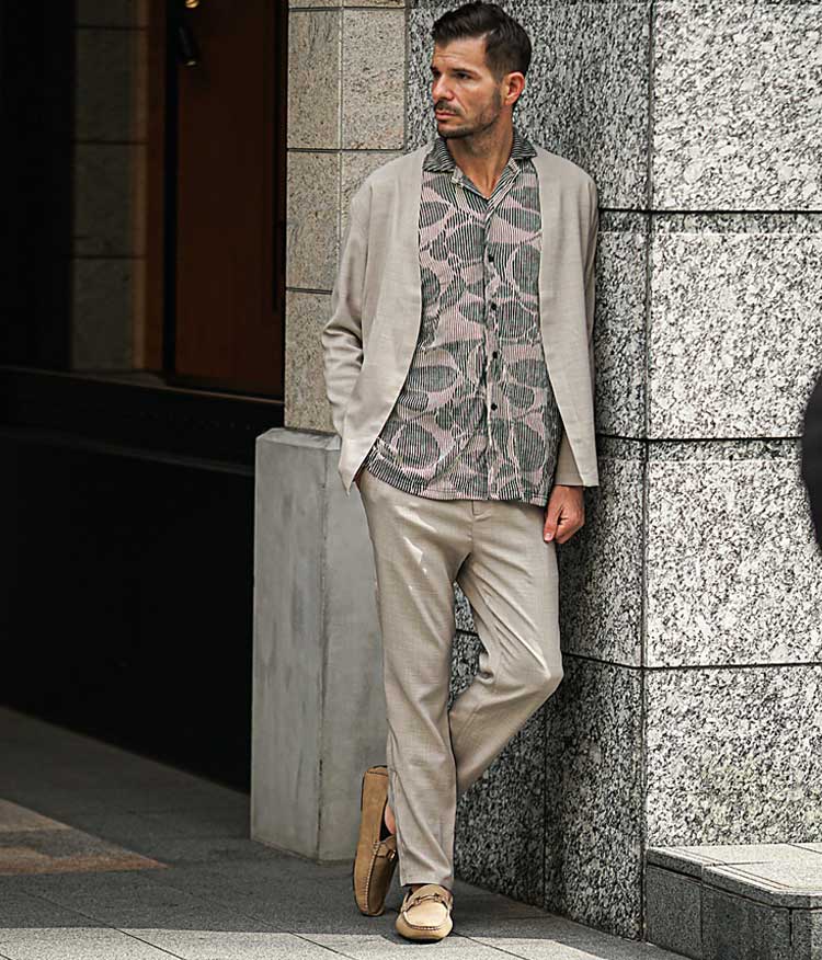 スタイル5＿リネンライクブッチャーパンツ