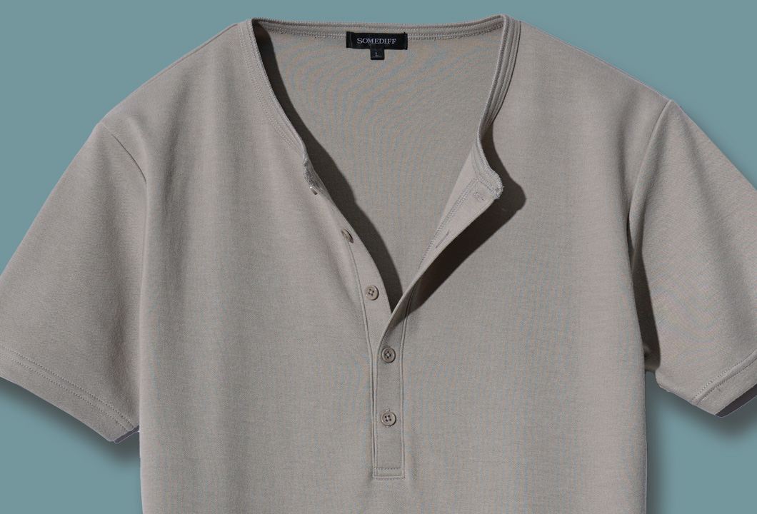 ヘンリーネック半袖プレミアムTシャツ