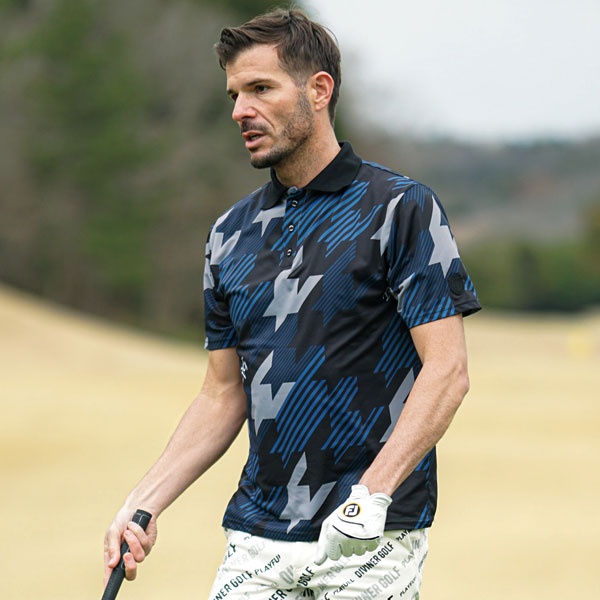 【DIVINER GOLF】チドリ柄ポロシャツ