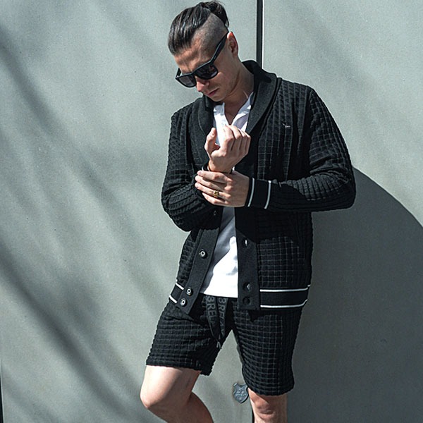 スクエアパターンニットセットアップ/1PIU1UGUALE3 RELAX