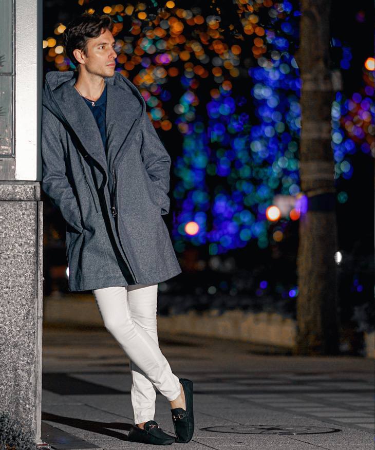 ボリュームネックコート コーデ2