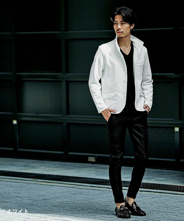 ジャケットスタイルで紳士に魅せるスキニーパンツコーデ