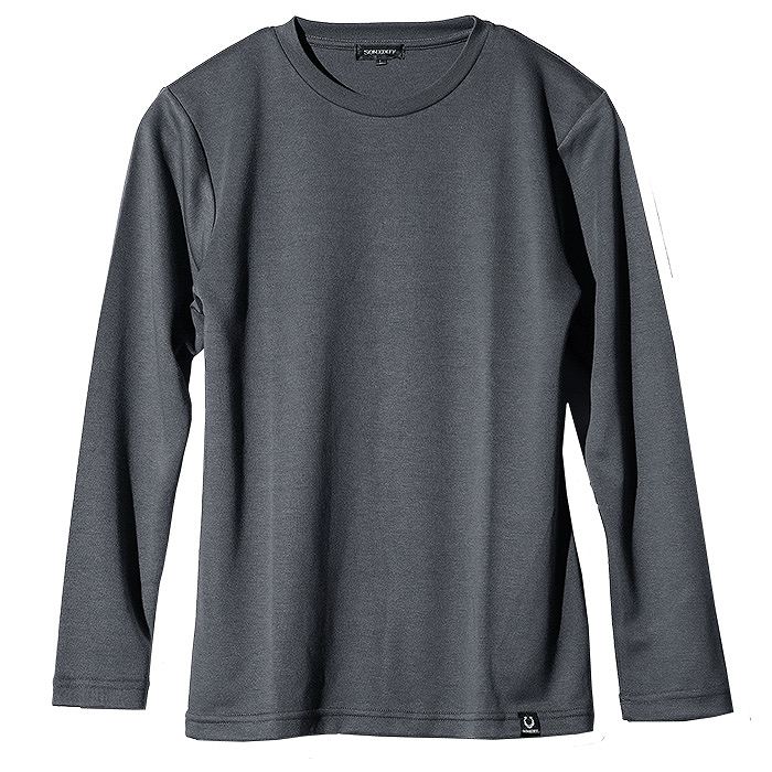 【クルーネック】チャコール 