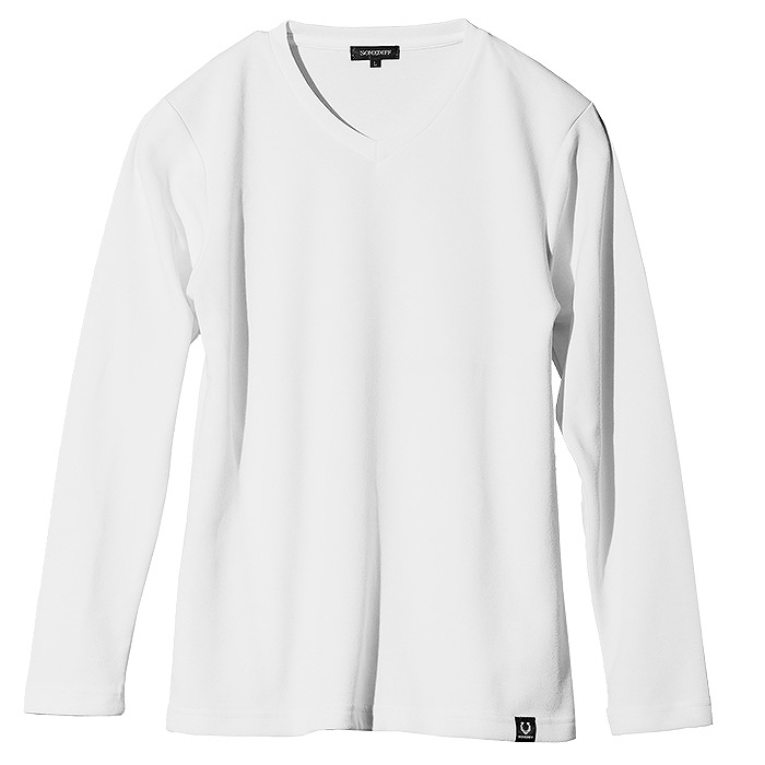 【Vネック】ホワイト 