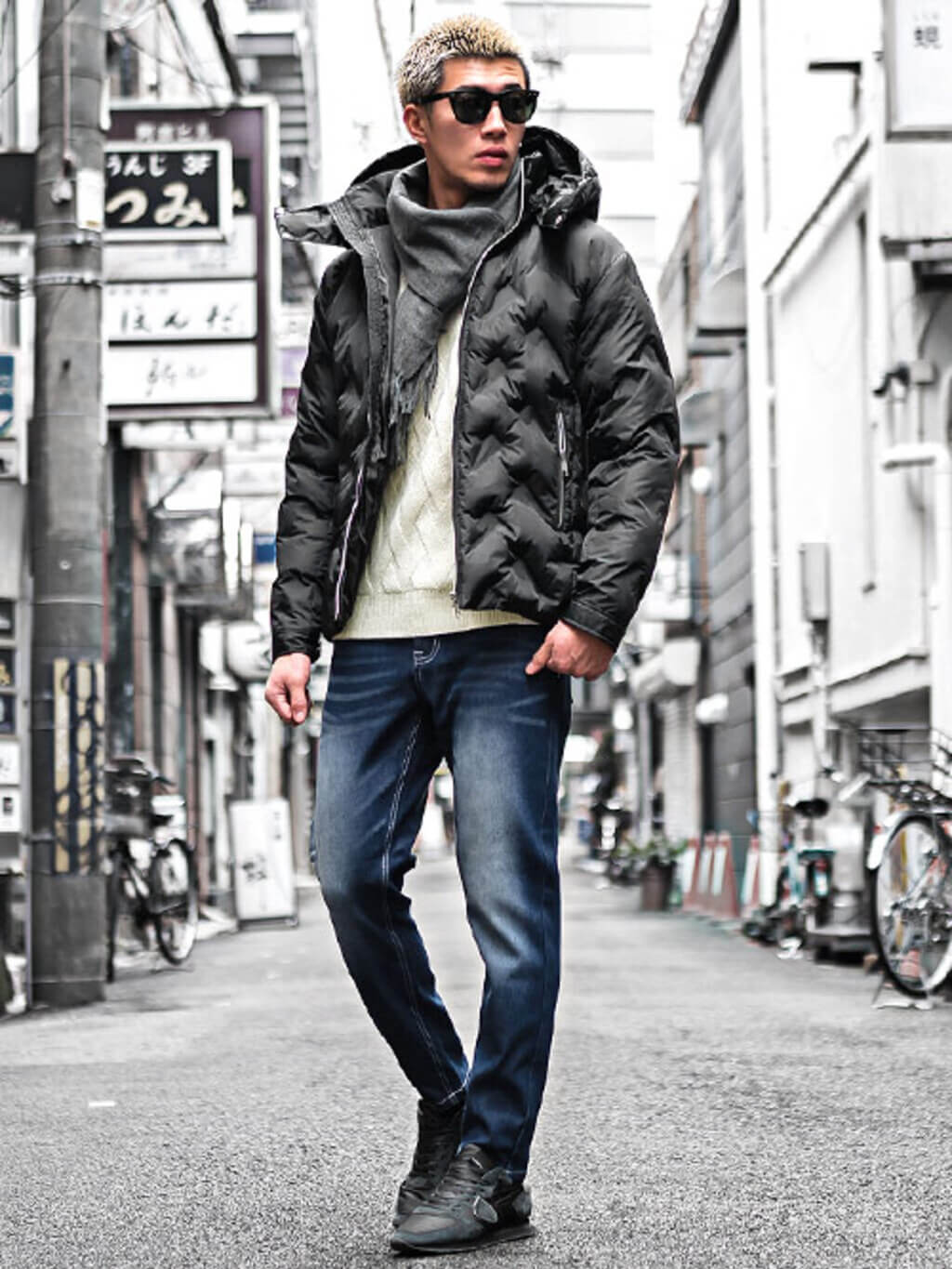 シームレス中綿ダウンジャケット