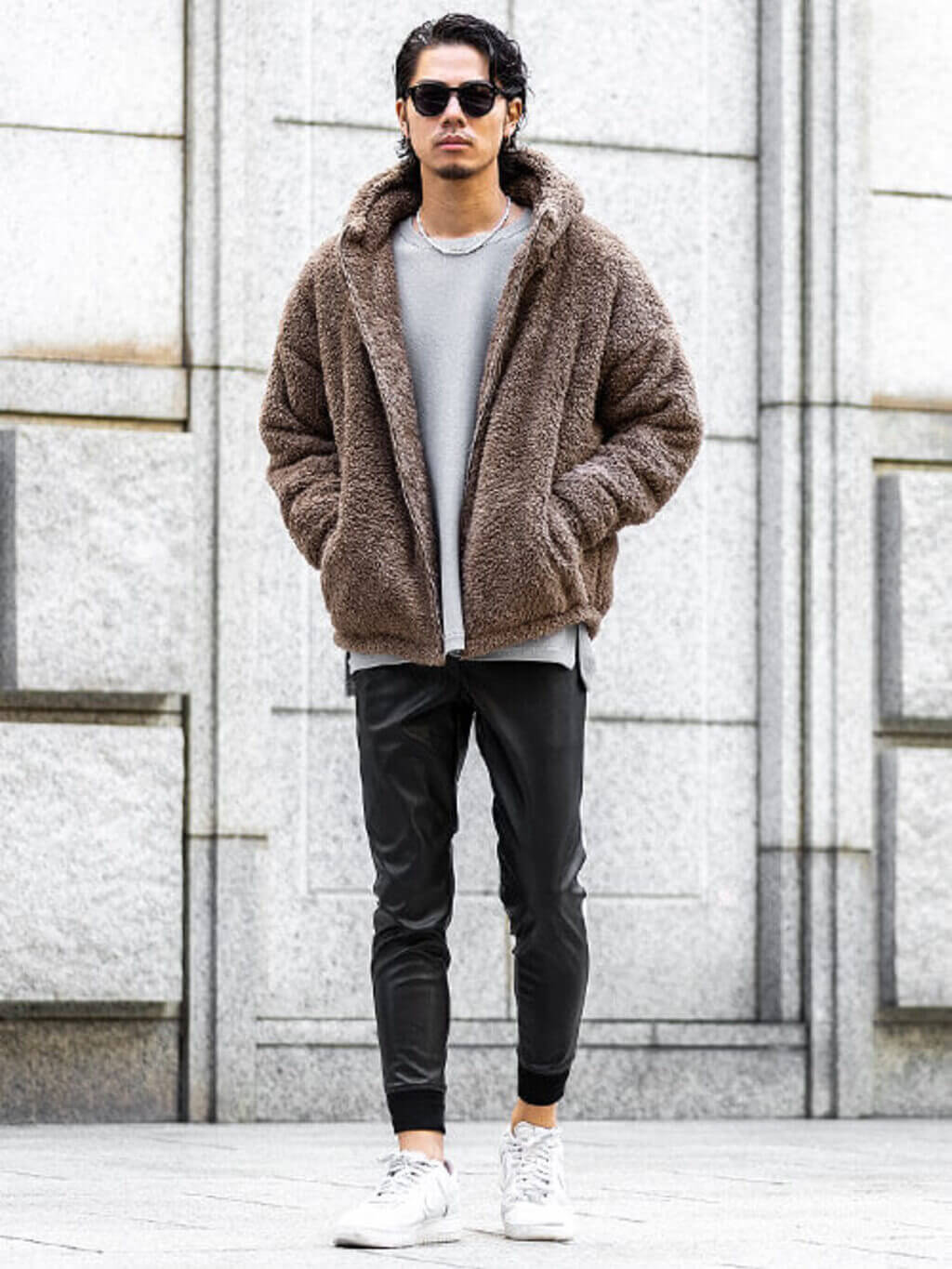 もこもこボアジャケットは女子ウケも◎