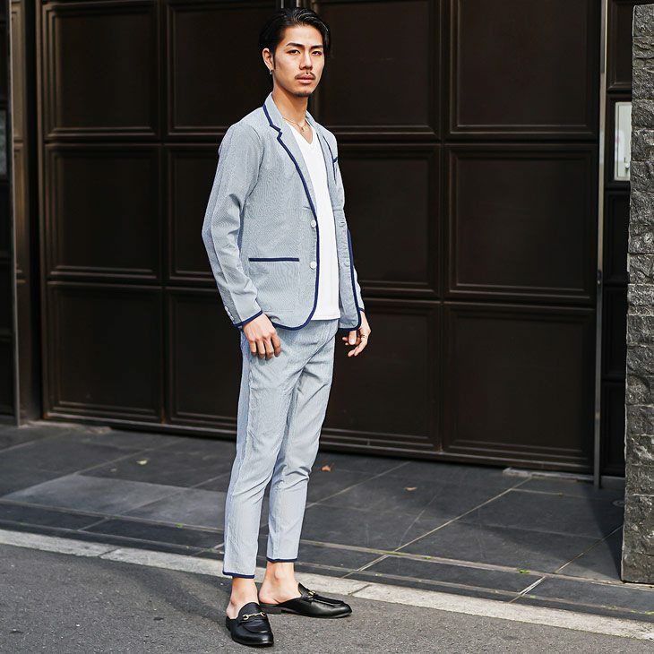 シアサッカージャケットセットアップ