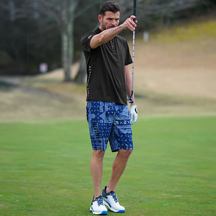 パンツで差をつける夏のメンズゴルフコーデ