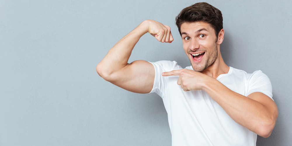 自慢げに話している様子