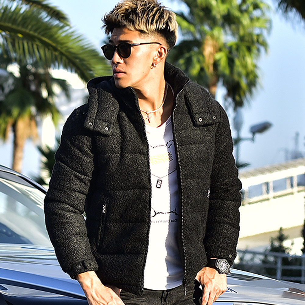 ラインストーンZIP中綿ジャケット