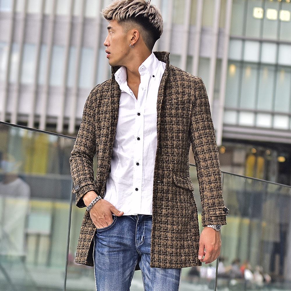 ツイードイタリアンコート