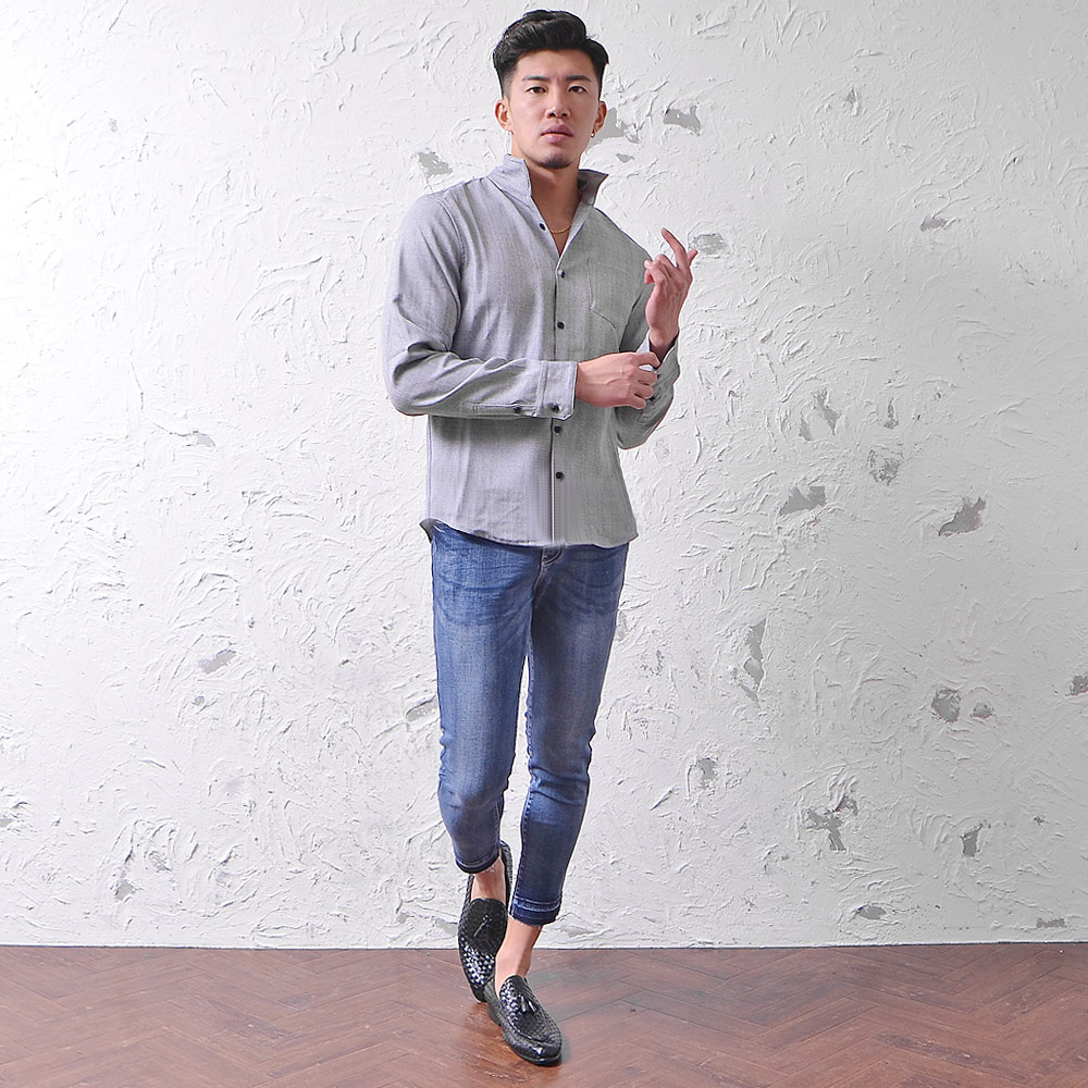 シャツ×アンクルデニム