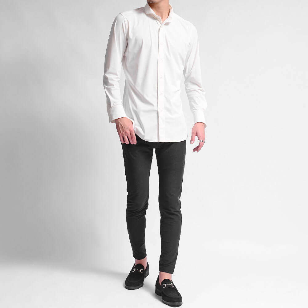 白シャツコーデ1