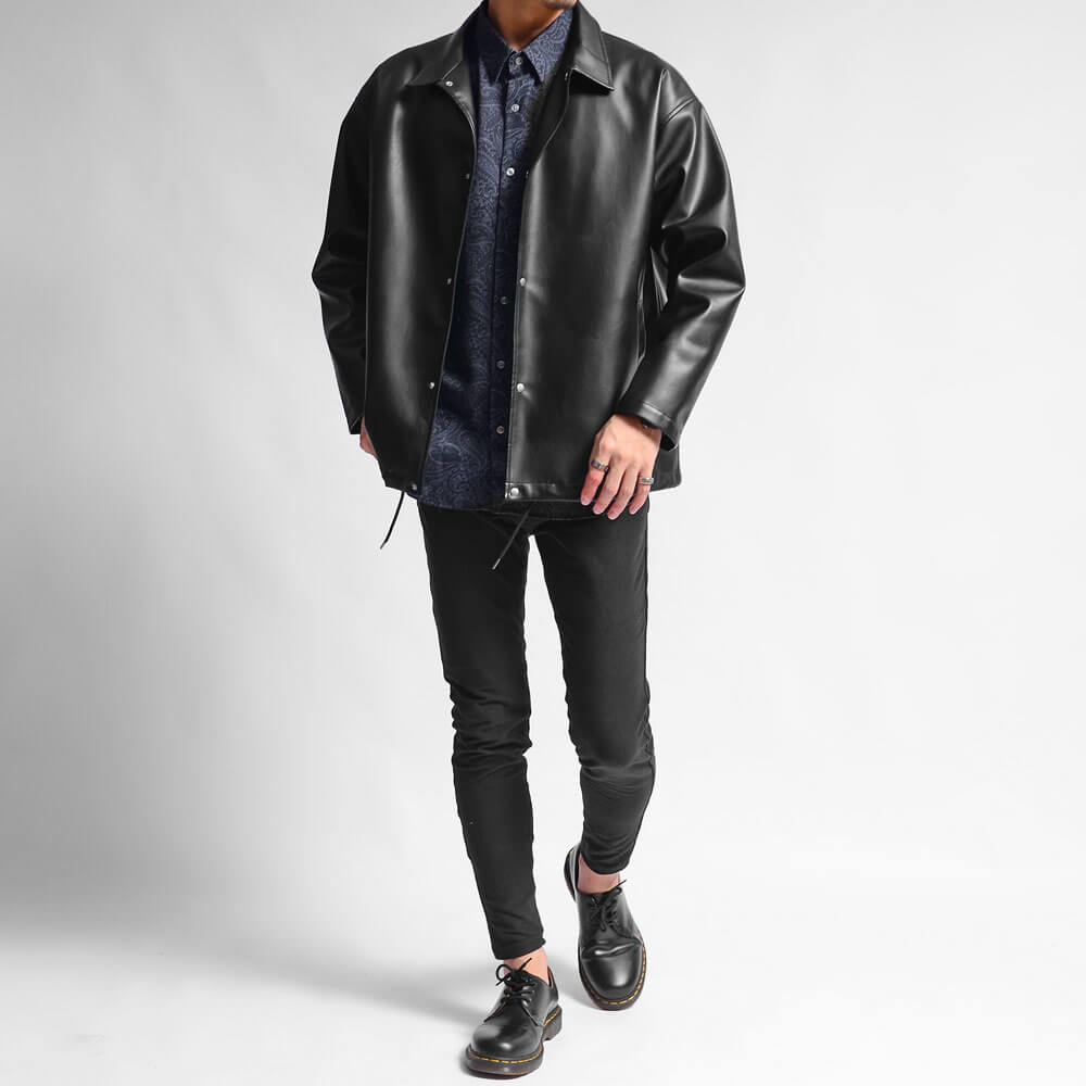 総柄シャツコーデ2