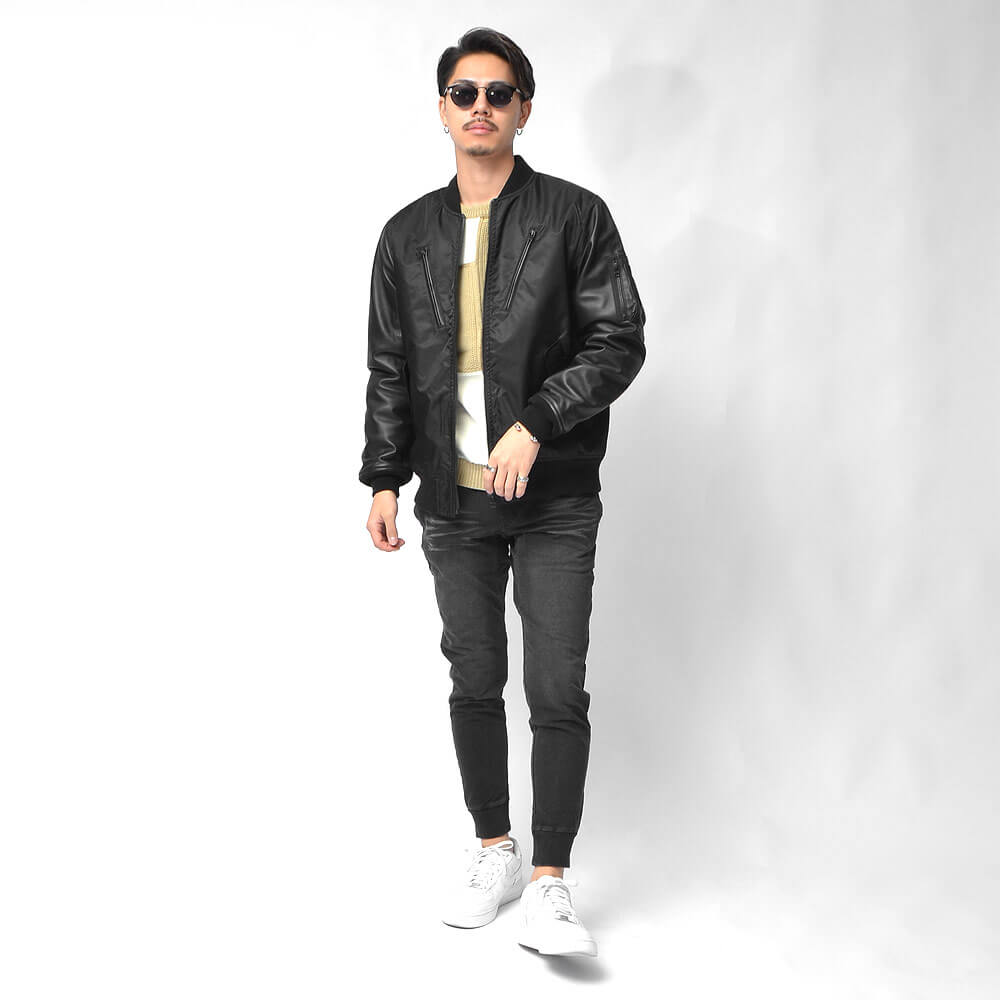 レザー×ペールトーンでオシャレな大人の男へ！