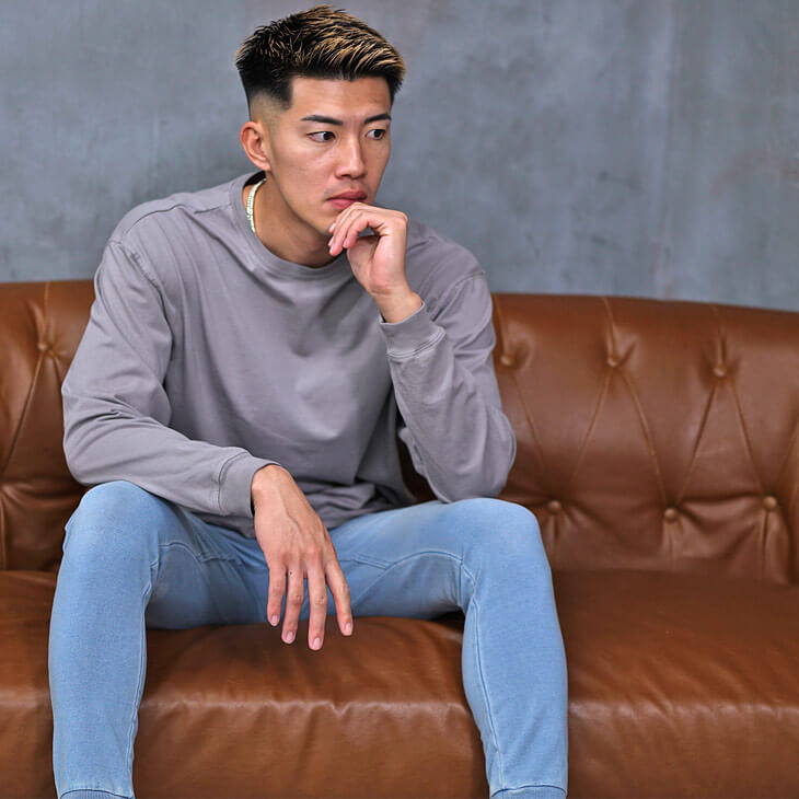 カットデニムジョガーパンツ