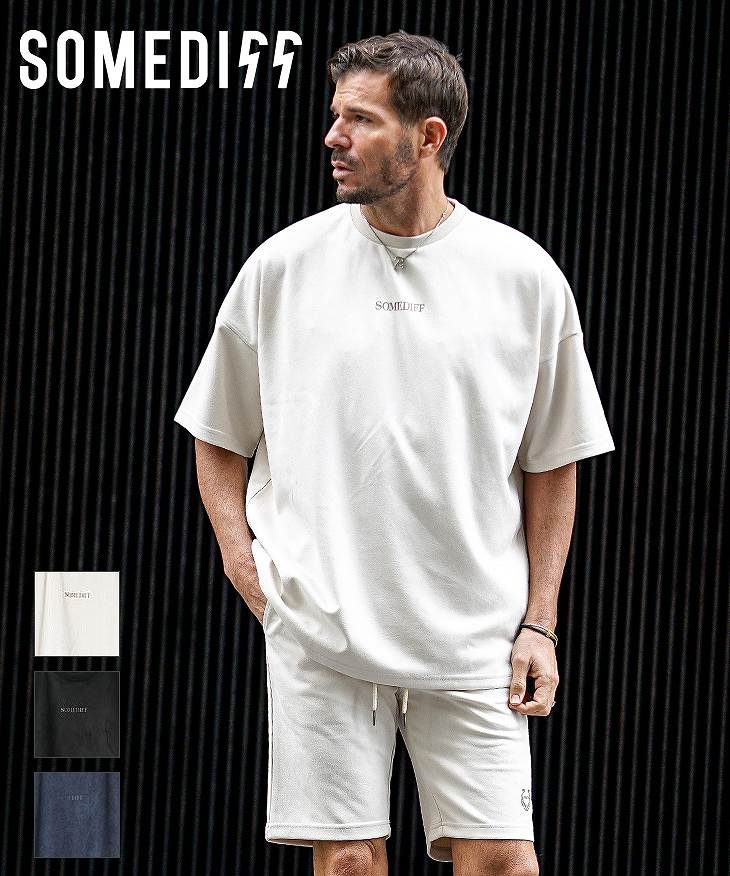 スウェード半袖Tシャツセットアップ