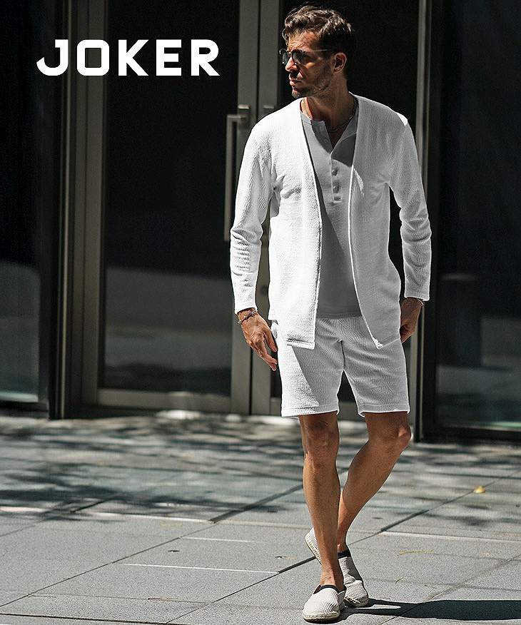 ジャガードカーデショーツセットアップ