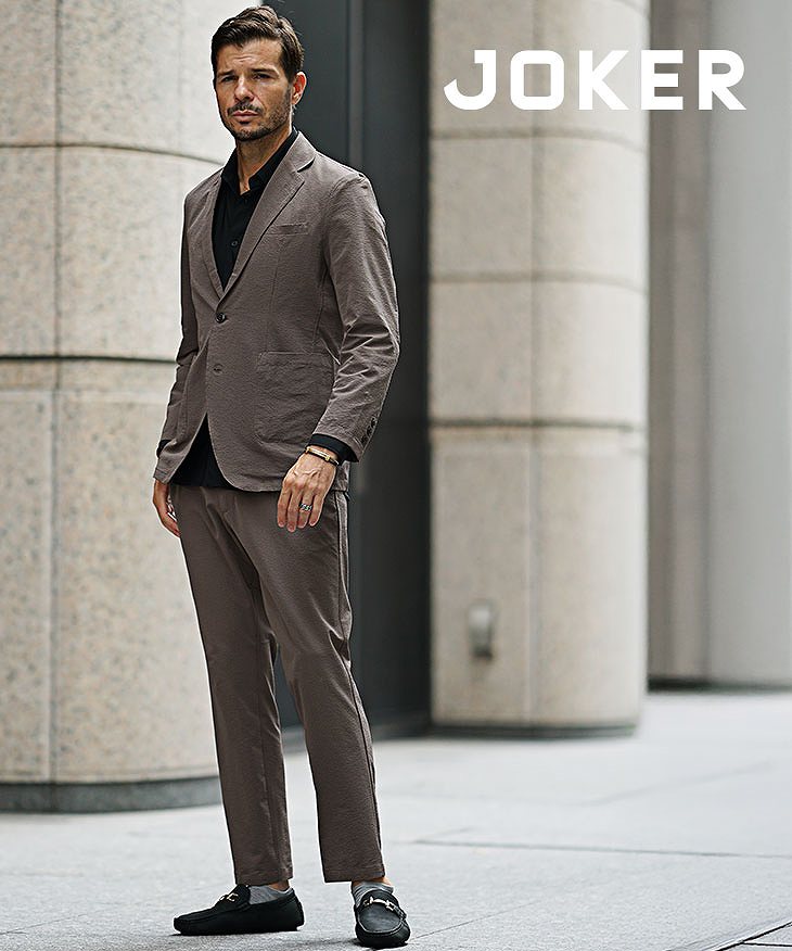 ストレッチポリサッカージャケットセットアップ