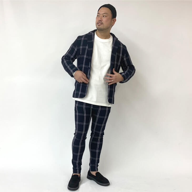 ジャケットを良く見せる着方セットアップ