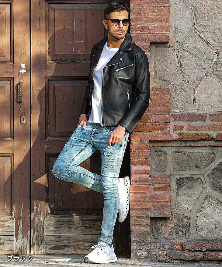 レザーの「ツヤ感」で魅せる寒い季節の革ジャンコーデ