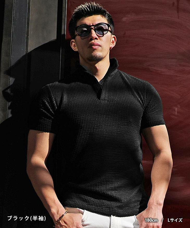 黒いポロシャツ 襟多色 Kolor size2 68182_01-3.jpg
