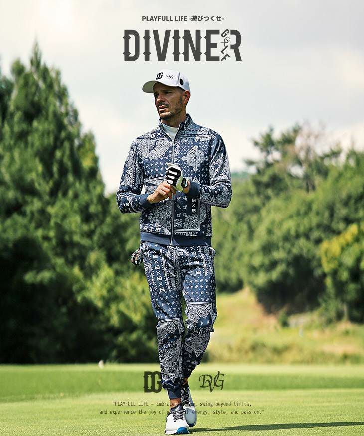 DIVINER ペイズリーセットアップ　ほぼ未使用 DIVINER GOLF（ディバイナーゴルフ）『ペイズリーセットアップ