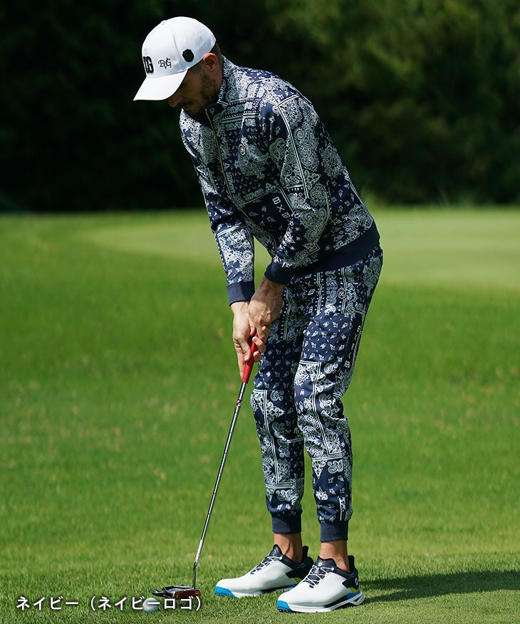 新品 ラッセルノゴルフ クルーネック プルオーバー スプレーペイズリー (4)Ⓗ DIVINER GOLF（ディバイナーゴルフ）『ペイズリーセットアップ