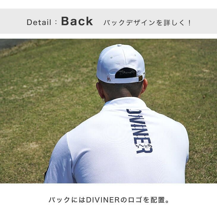 DIVINER GOLF】スカルワッペンポロシャツ